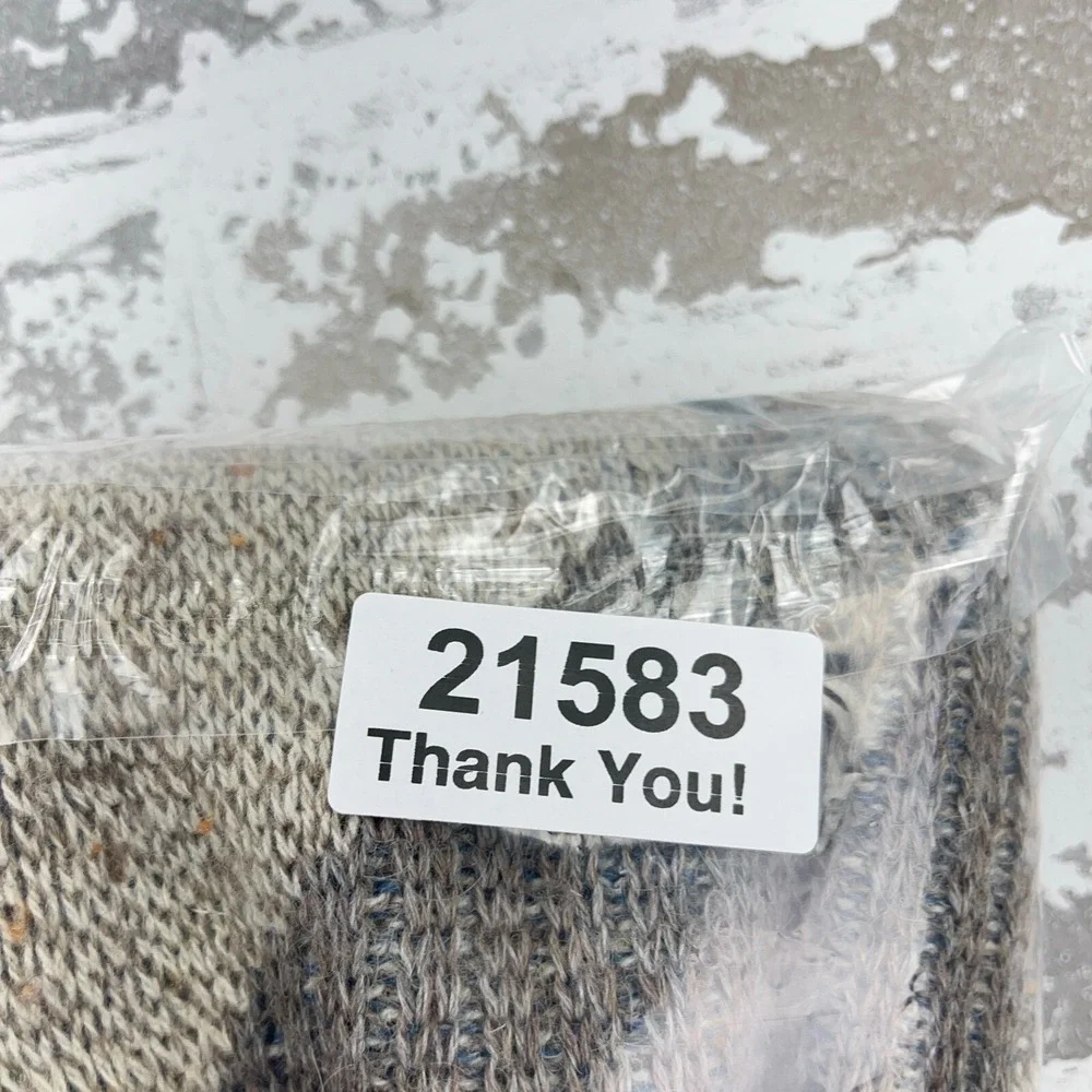 Vintage Grandpa Sweater Men XL Tan Blue Woll Blend Knit V Neck 90s Diamond - Picture 10 of 10